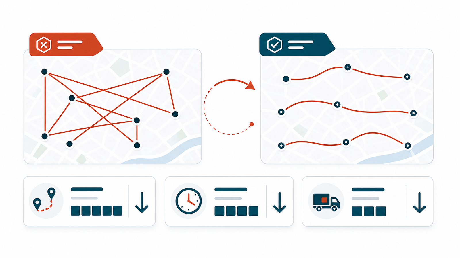Route optimisation, before and after